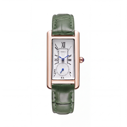 Marlow Rectangular Leather Watch
