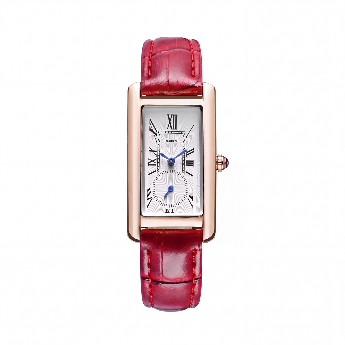 Marlow Rectangular Leather Watch