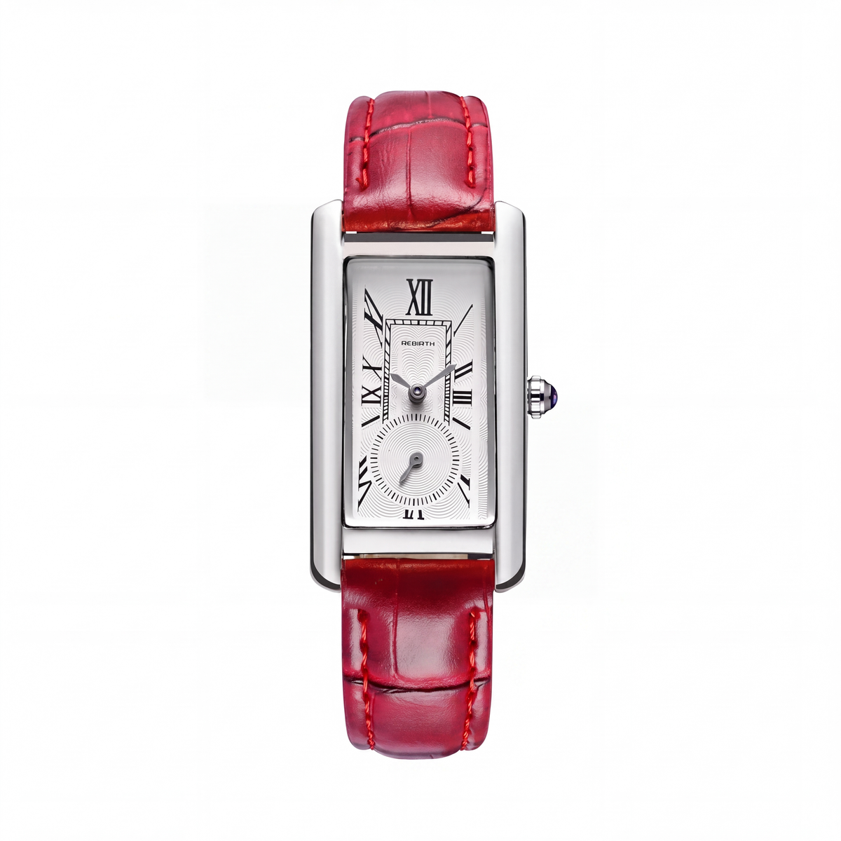 Marlow Rectangular Leather Watch