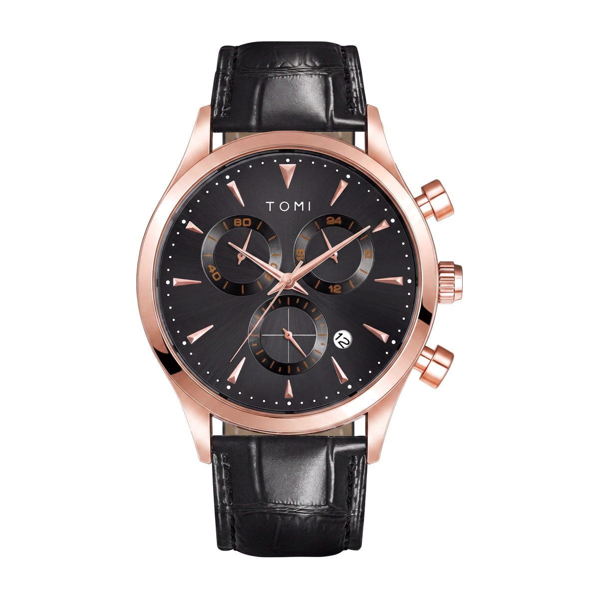 Preston-Watch-Gift-Set Black Rosegold — packshot