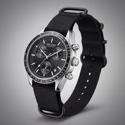 Rally Watch Black Silver — studio