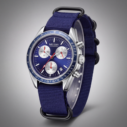 Rally Watch Blue Silver — studio