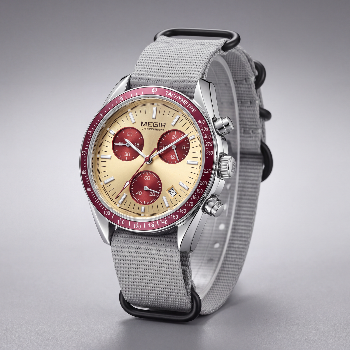 Rally Watch Cream Red — studio