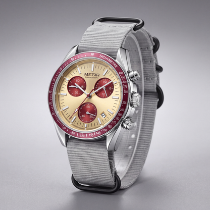 Rally Watch Cream Red — studio