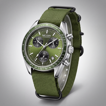 Rally Watch Green Silver — studio