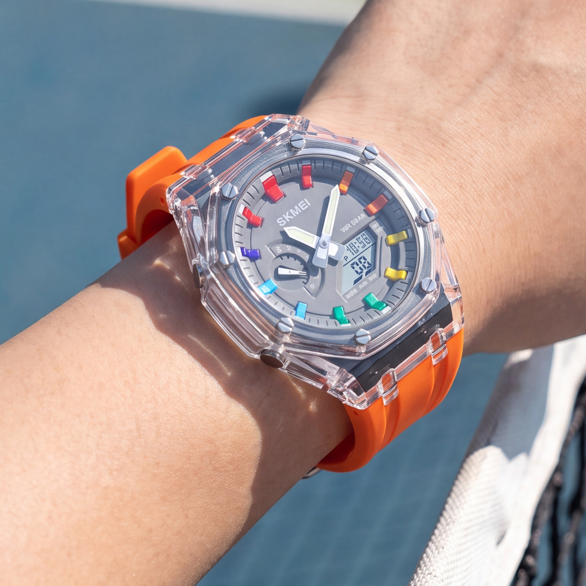 Ranger Sport Watch Orange — on model