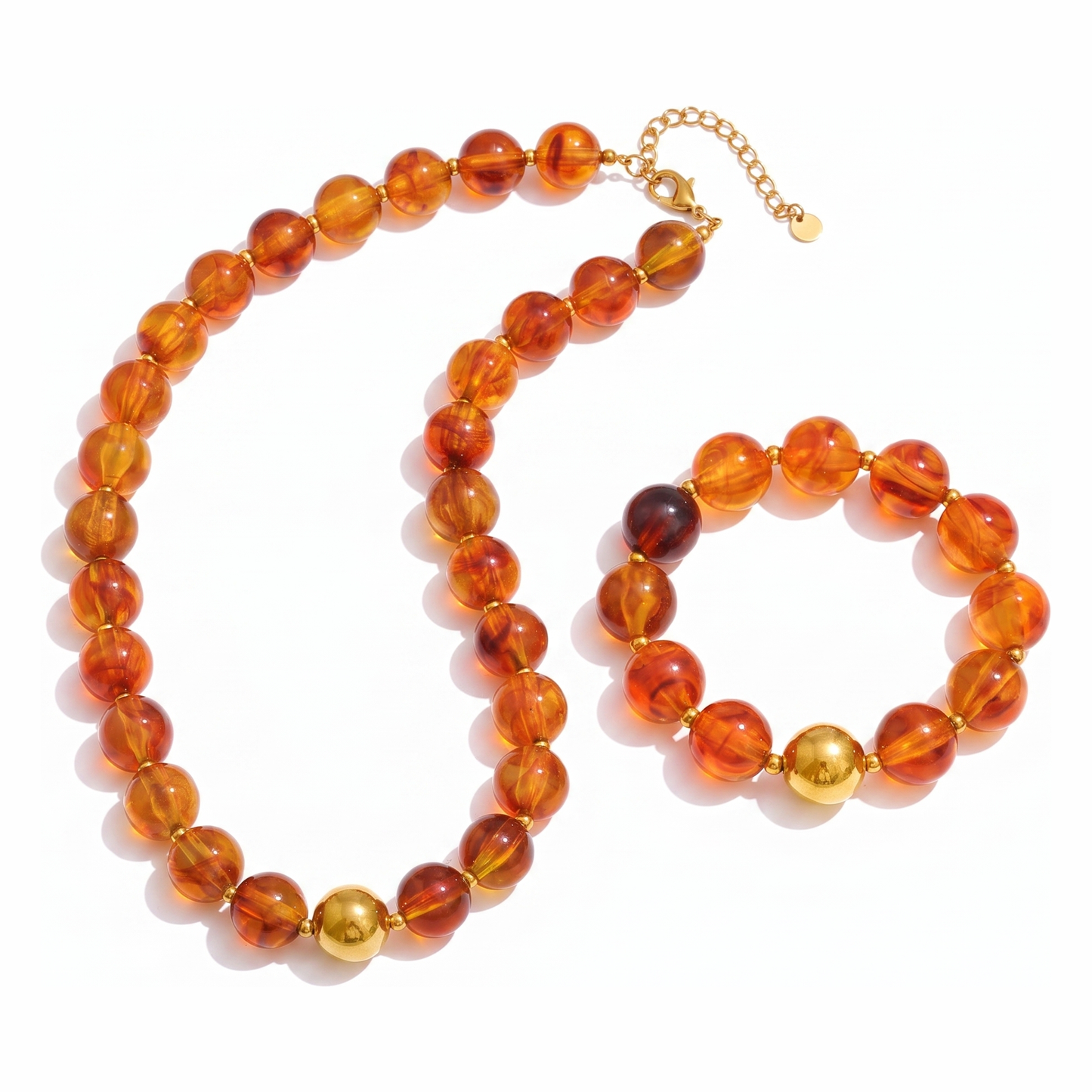 Malibu-Resin-Bead-Set Amber Set — flatlay 1