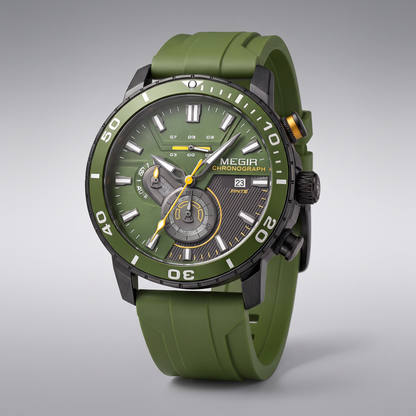 Regatta Ceramic Chronograph Watch Green Black — studio