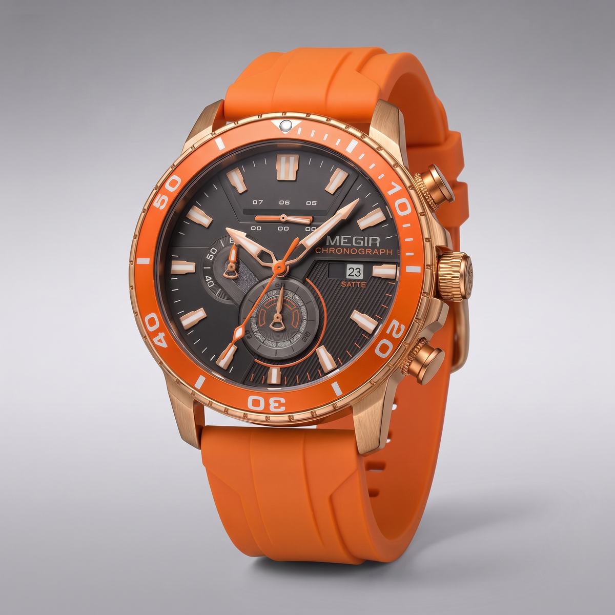 Regatta Ceramic Chronograph Watch Orange Gold — studio
