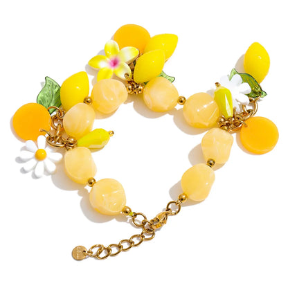 Renna Lemon Jewelry Set bracelet detail