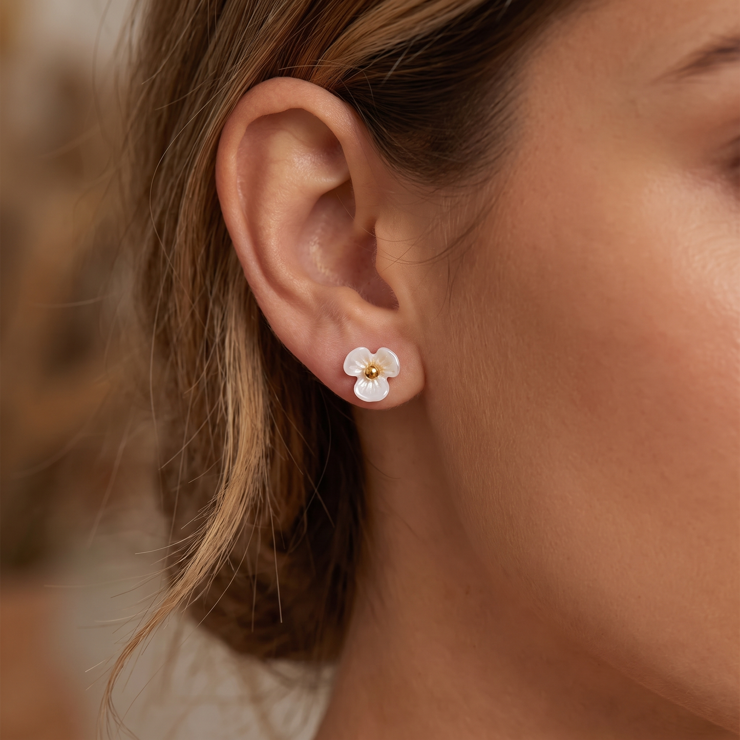 Rhea-Blossom-Jewelry Earrings — on model