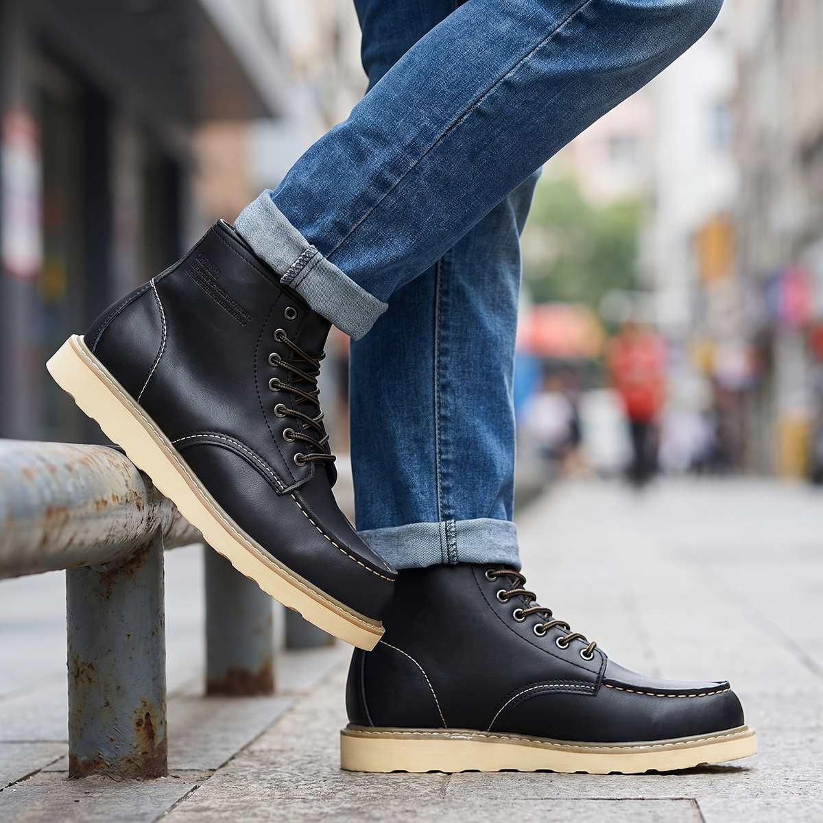 Ridgeway Moc-Toe Leather Boots
