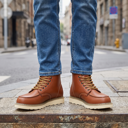 Ridgeway Moc-Toe Leather Boots