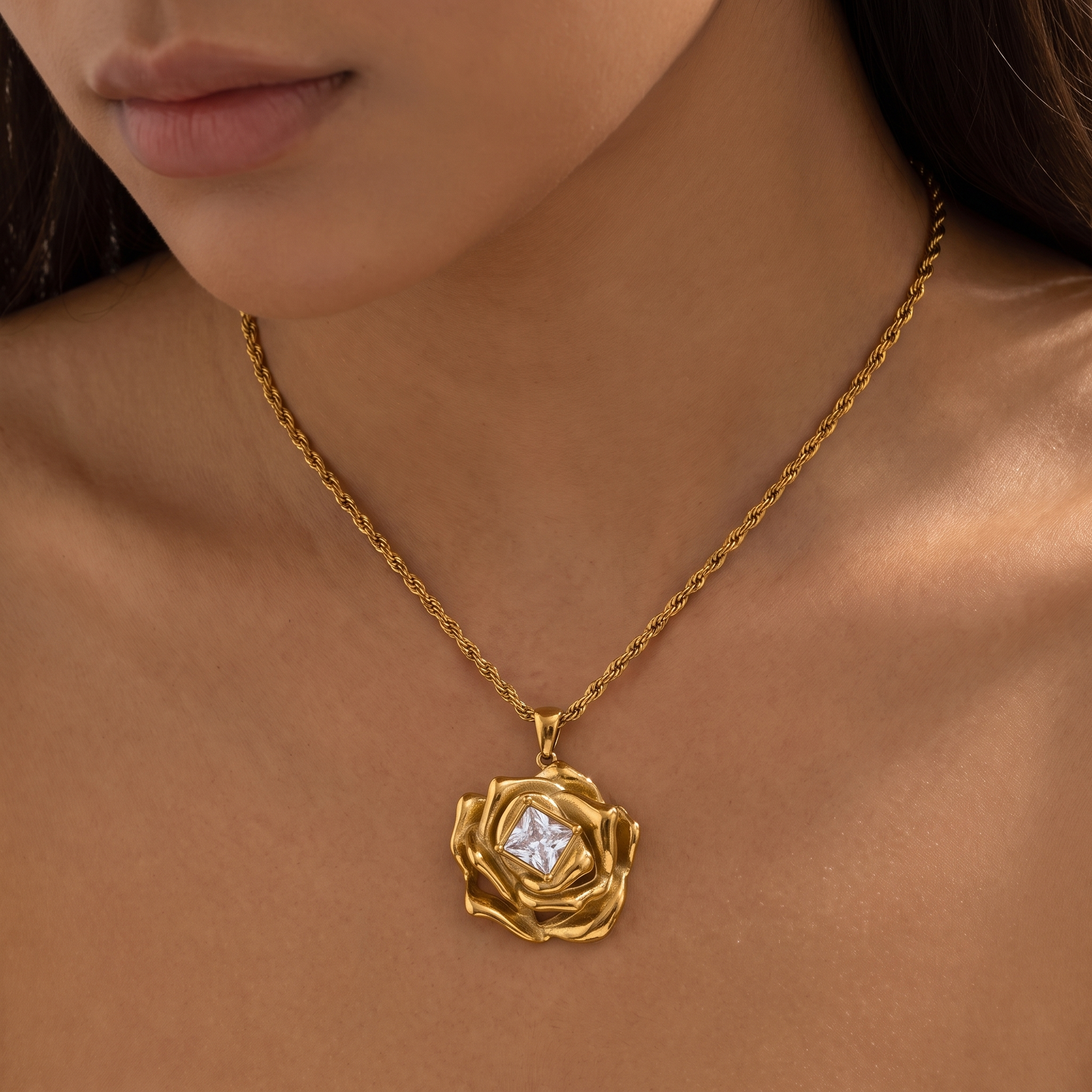 Rosalind Necklace — on model