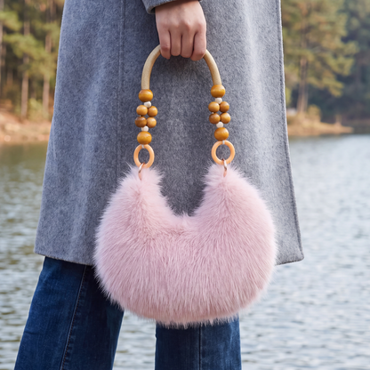 Rosie Beaded Plush Bag