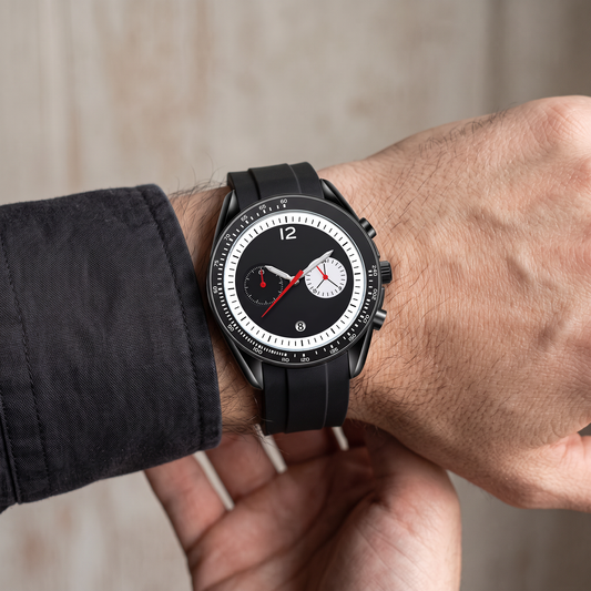 Rossi-Chrono-Watch Black — on model