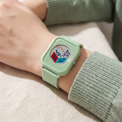 Ryder-Digital-Square-Watch Mint — on model