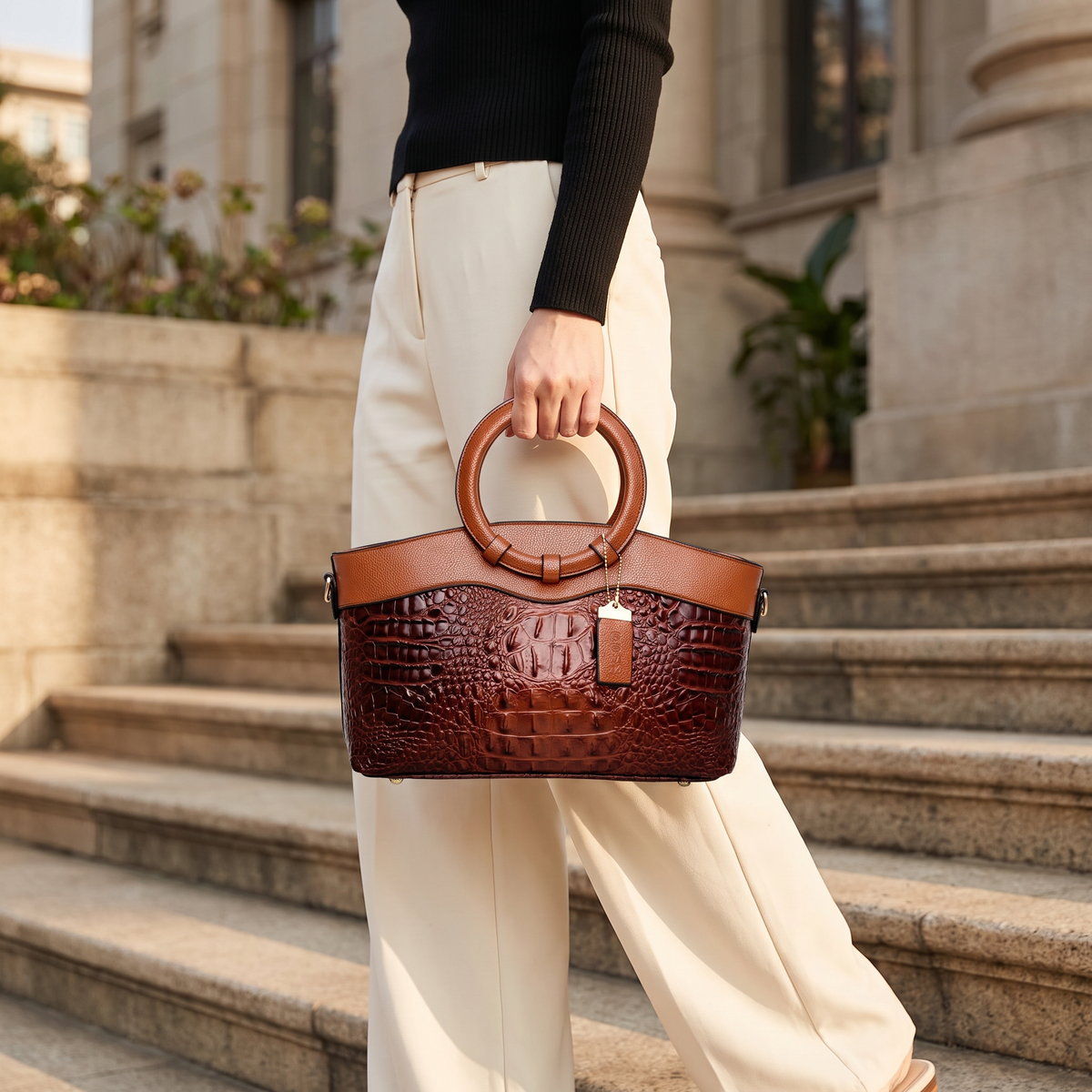 Savannah Croc Handbag