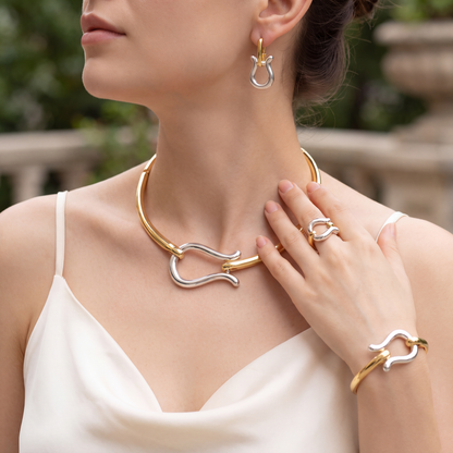 Siena Jewelry Set Two Tone — on model