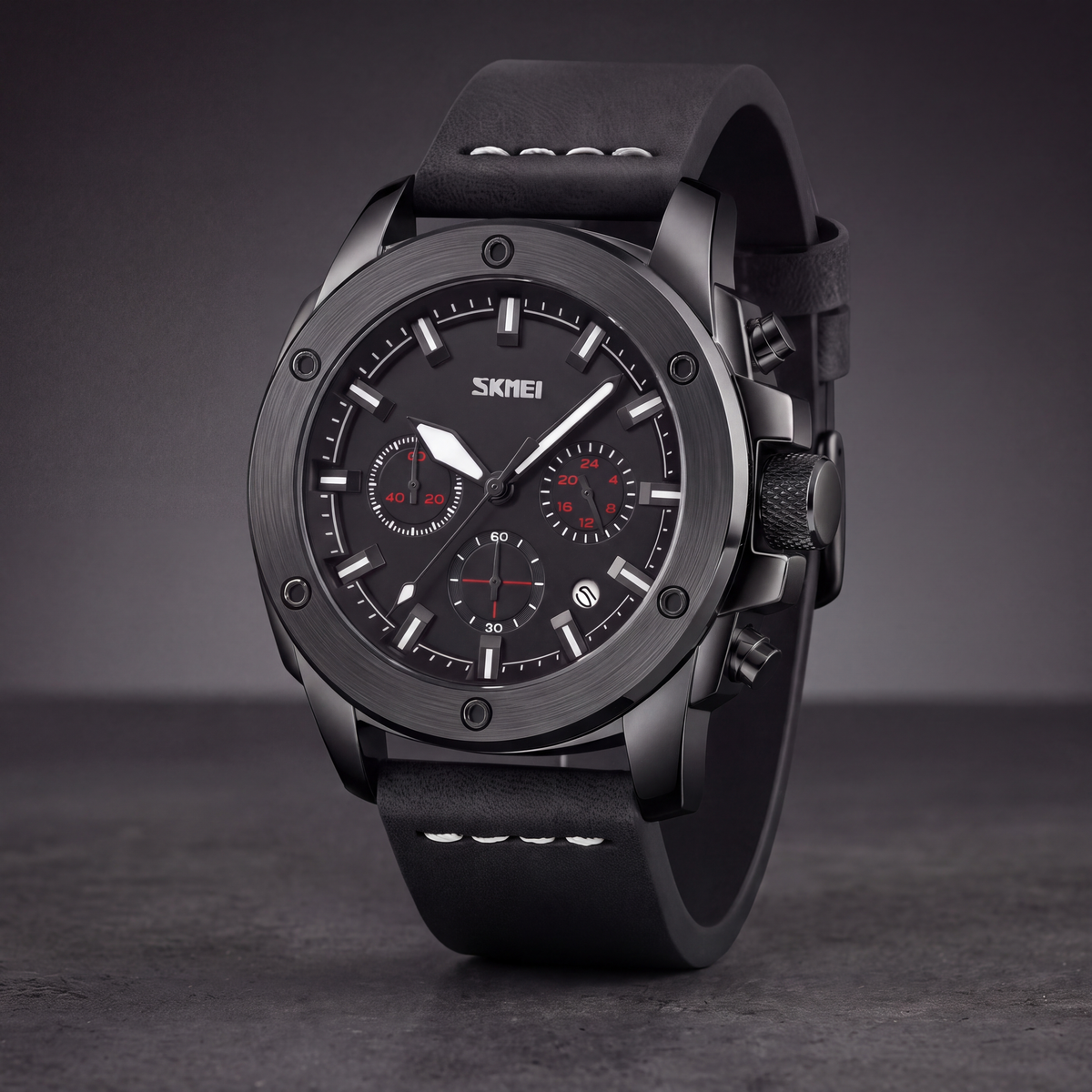 Tanner Leather Chrono Watch