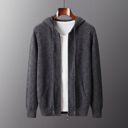 Tahoe Wool Hooded Cardigan Charcoal — hanger 1