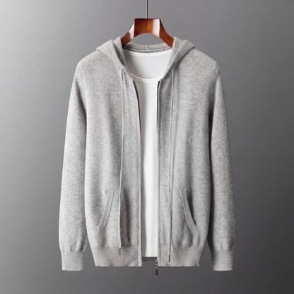 Tahoe Wool Hooded Cardigan Light Grey — hanger 1