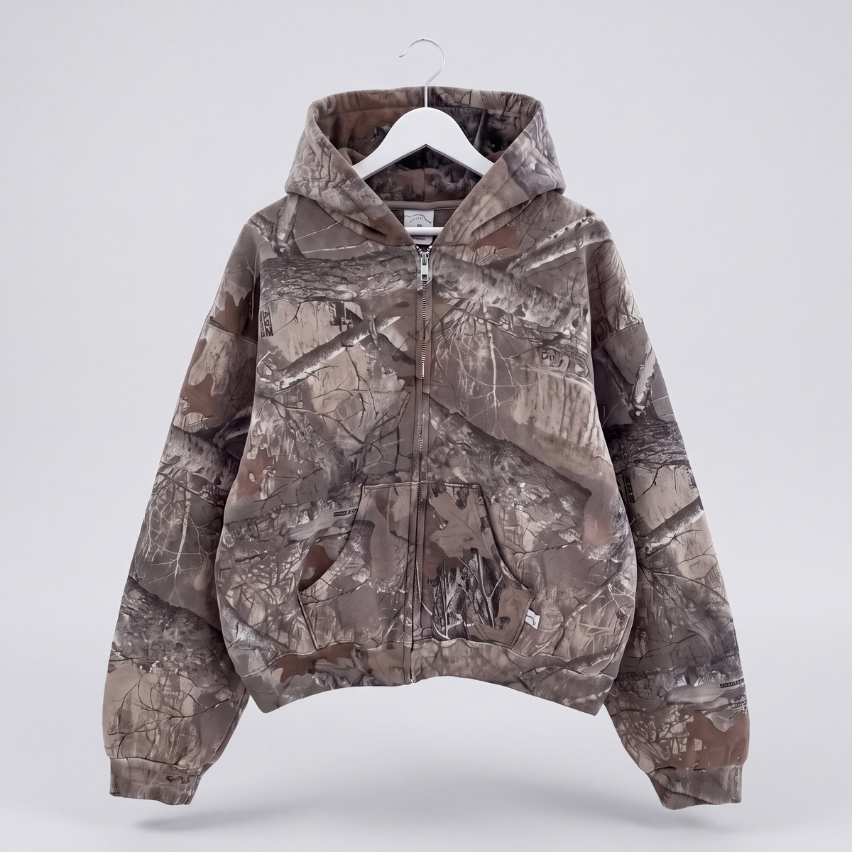 Timber Camo Hoodie, Zip-Up