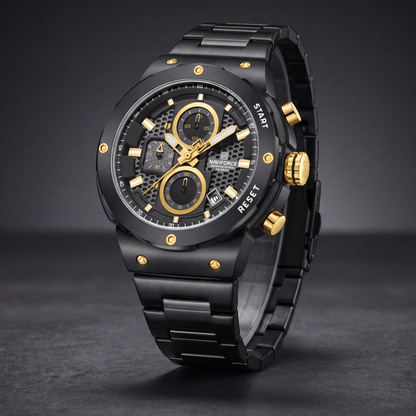 Titan Chrono Watch Black Black — studio 1