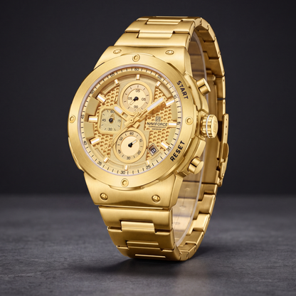 Titan Chrono Watch Gold — studio 1