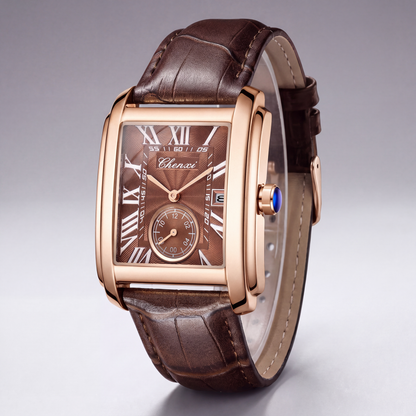 Truman Leather Rectangle Watch