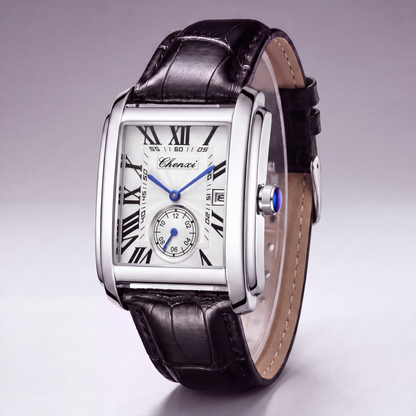 Truman Leather Rectangle Watch
