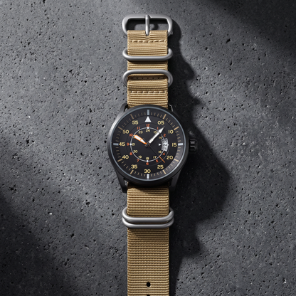 Vanguard-Sport-Watch Khaki — flatlay 1b