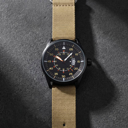 Vanguard-Sport-Watch Khaki — flatlay 2c