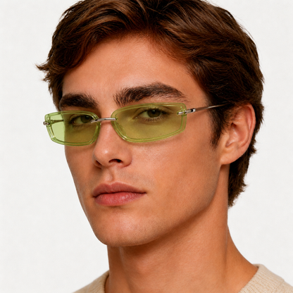 Vex Silver Green — on male model