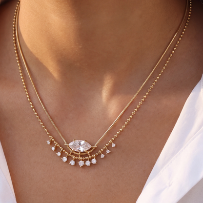Vivian Necklace — on model